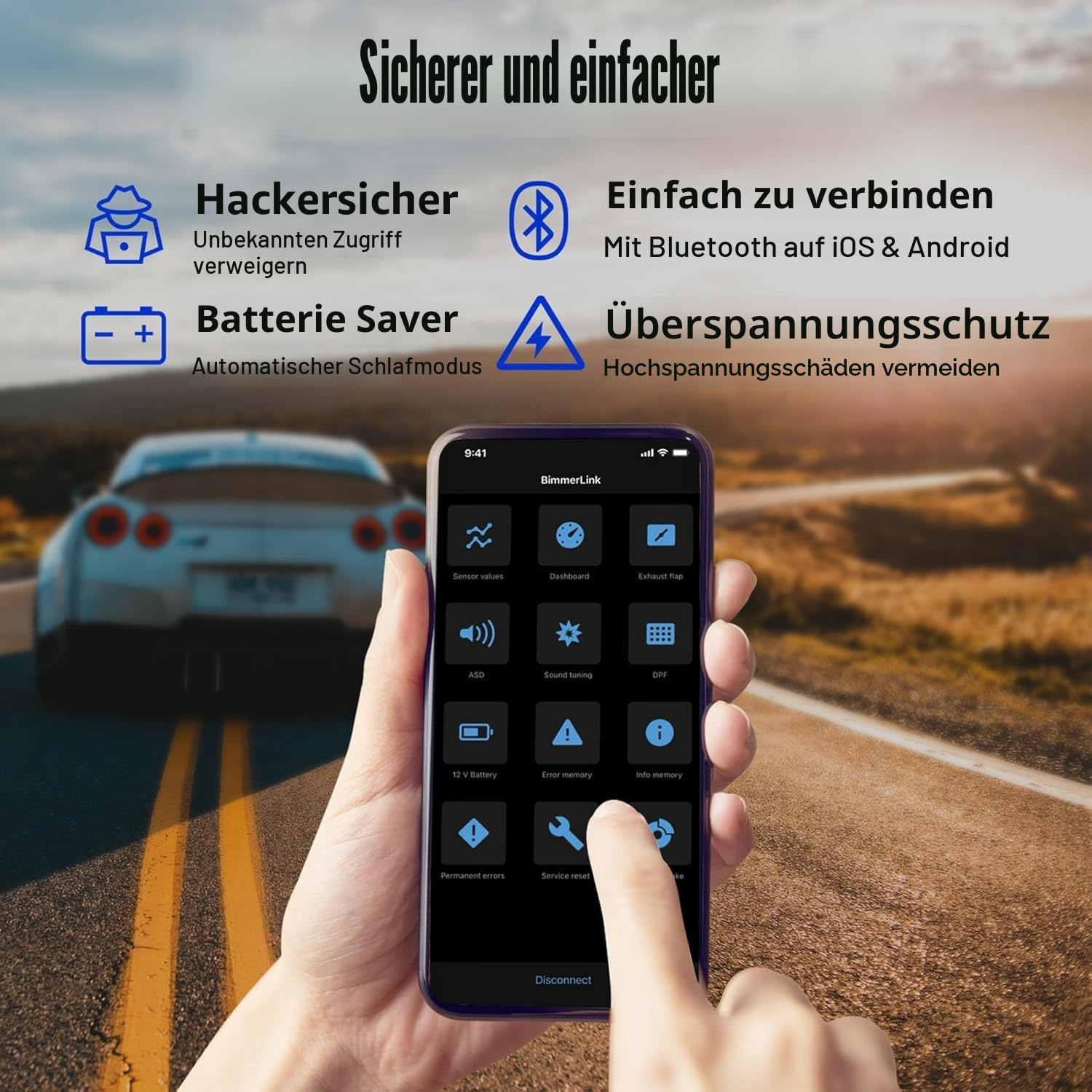 vLinker FS OBD2 Bluetooth Scanner Diagnostik Werkzeug für iPhone, Android, and Windows