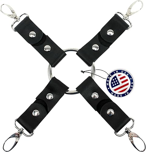 Conector de 4 vías Atlanta Latigo de cuero hecho a mano