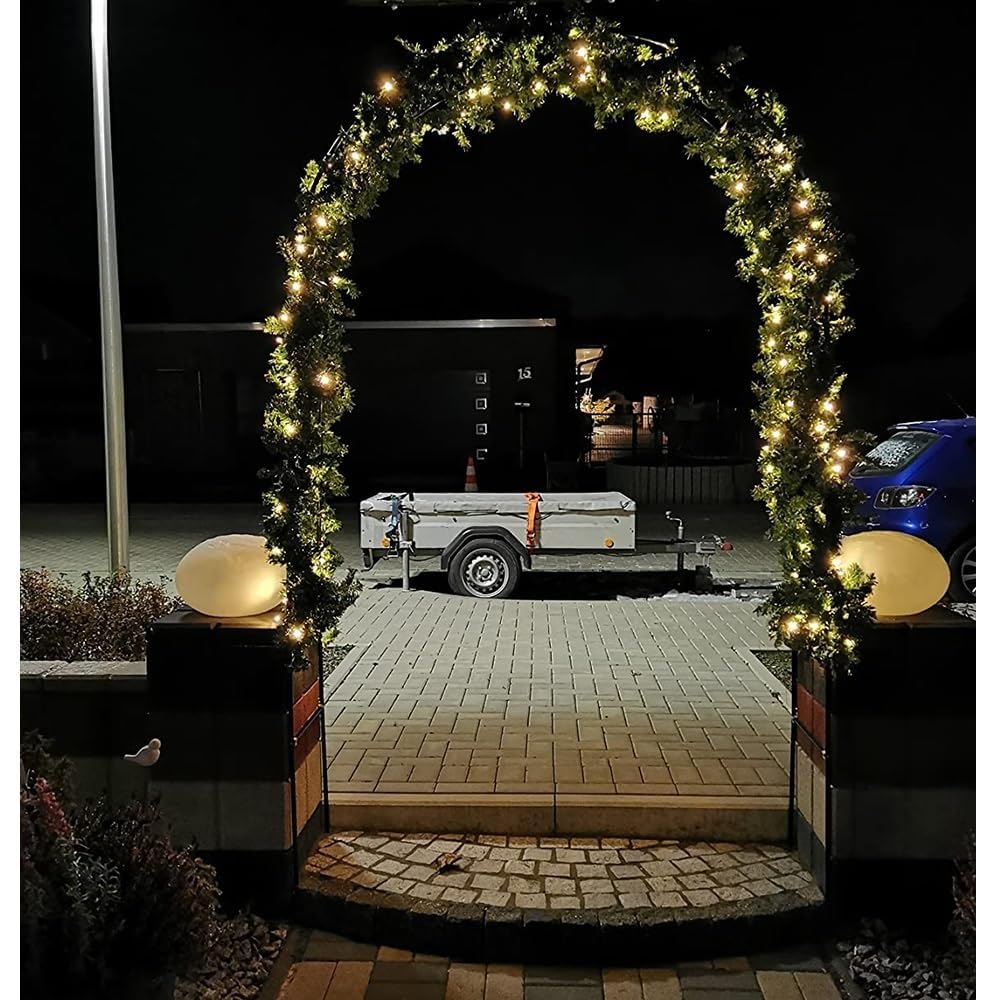 Arco da giardino in metallo per piante rampicanti, rose, decorazione per matrimoni, pergola, verde, 300 x 220 cm, per decorazione esterna