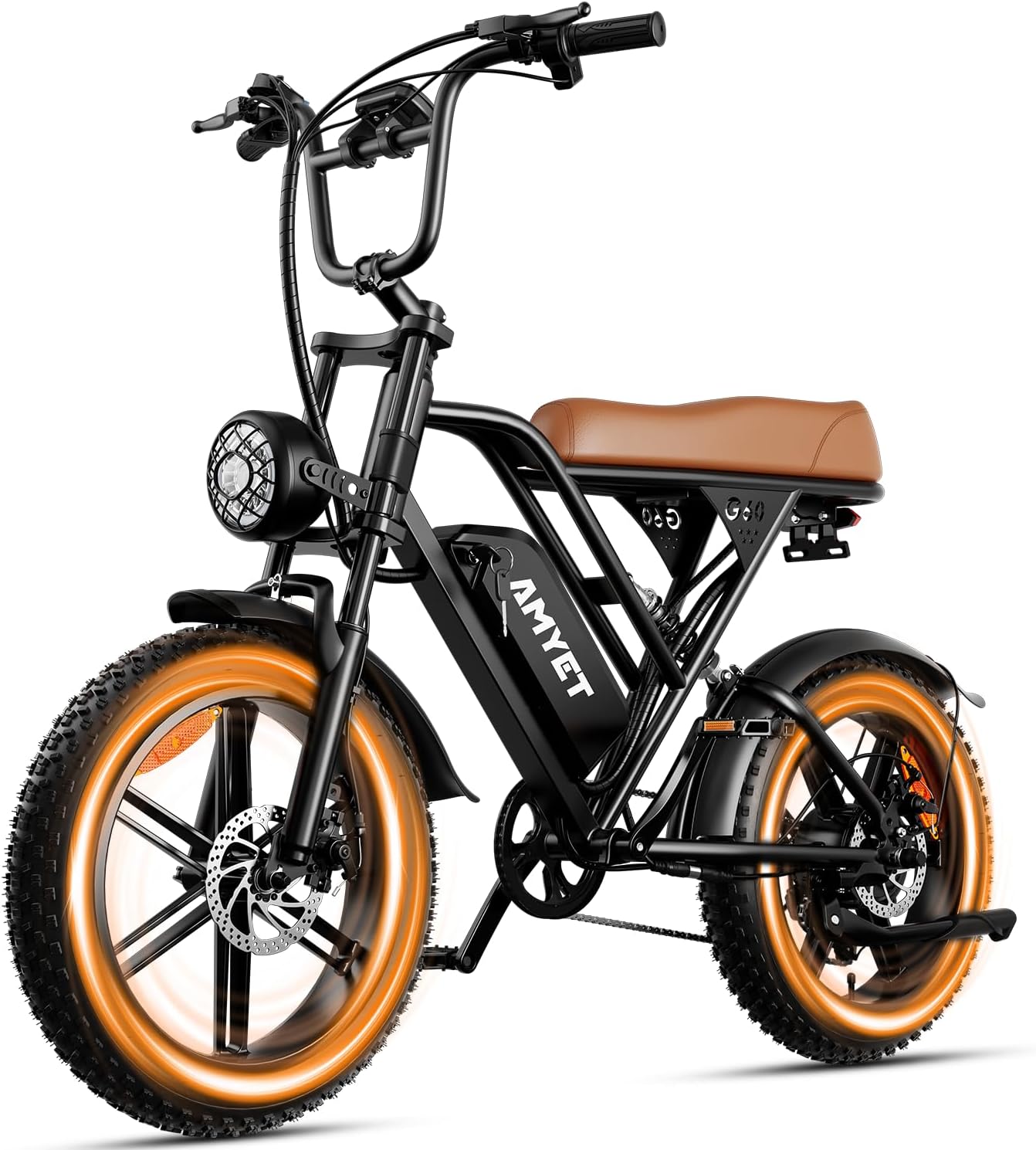 AMYET V9-G60 Electric Bike for Adults, 48V 20Ah(960WH) Ebike with Removable Battery, 20" Fat Tire E Dirt Bike,Dual Shock Absorber, Adults Electric Bike with UL 2849 Certificaed