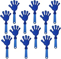 Vista 13 de 12 pinzas de mano de color rosa intenso de 7.5 pulgadas, que hacen ruido, regalos de fiesta, plástico para eventos deportivos, animaciones, baile