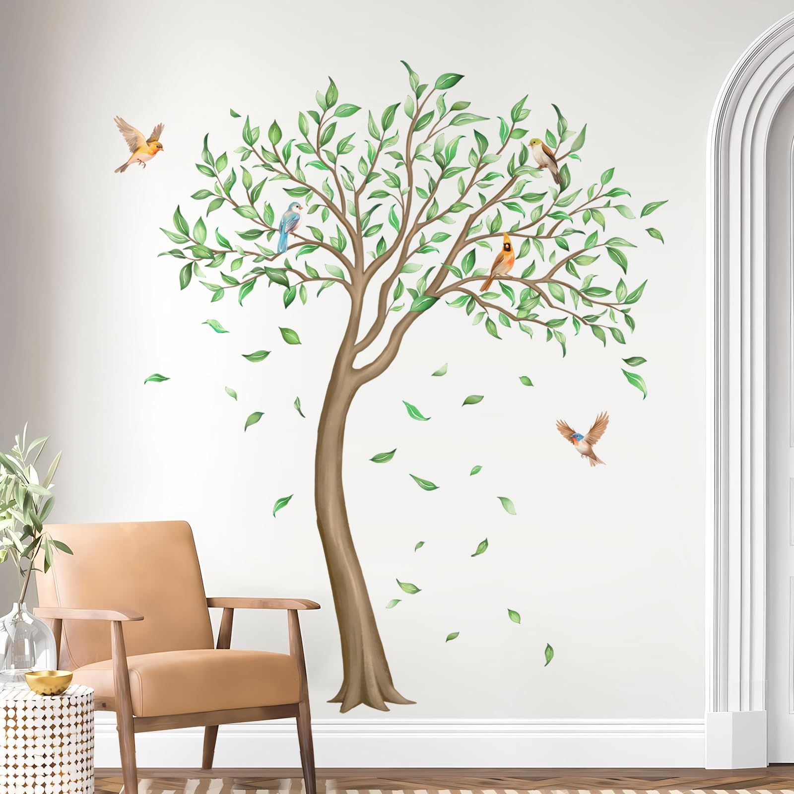 Wandaufkleber Mit Kardinalvögeln – 30 X 90 Cm, Abnehmbar & Wasserdicht