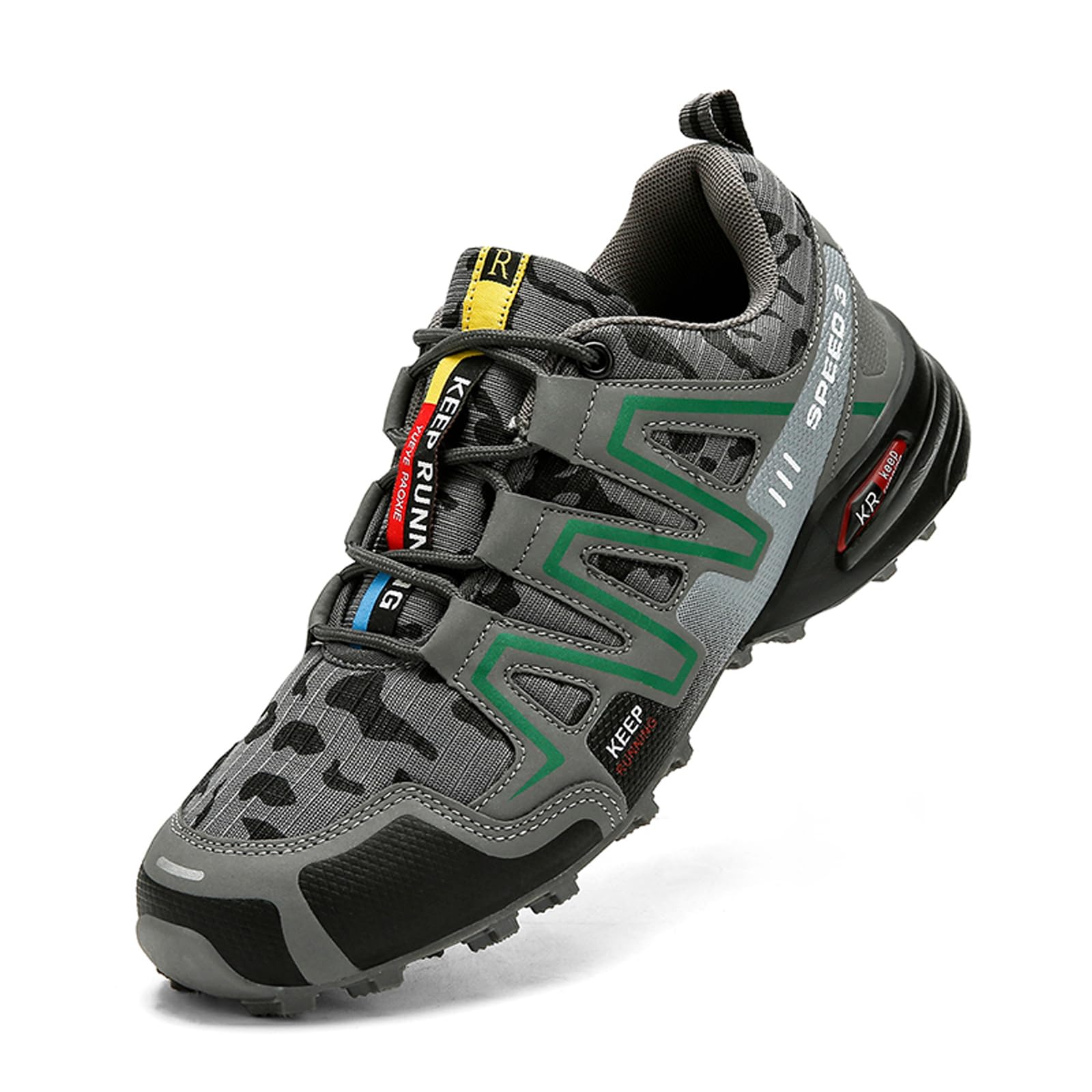 Men's Trail Running Shoes Outdoor Non Slip Hiking Shoes Casual Fashion Sneakers Lightweight Breathable Tennis Cross Training Shoe
