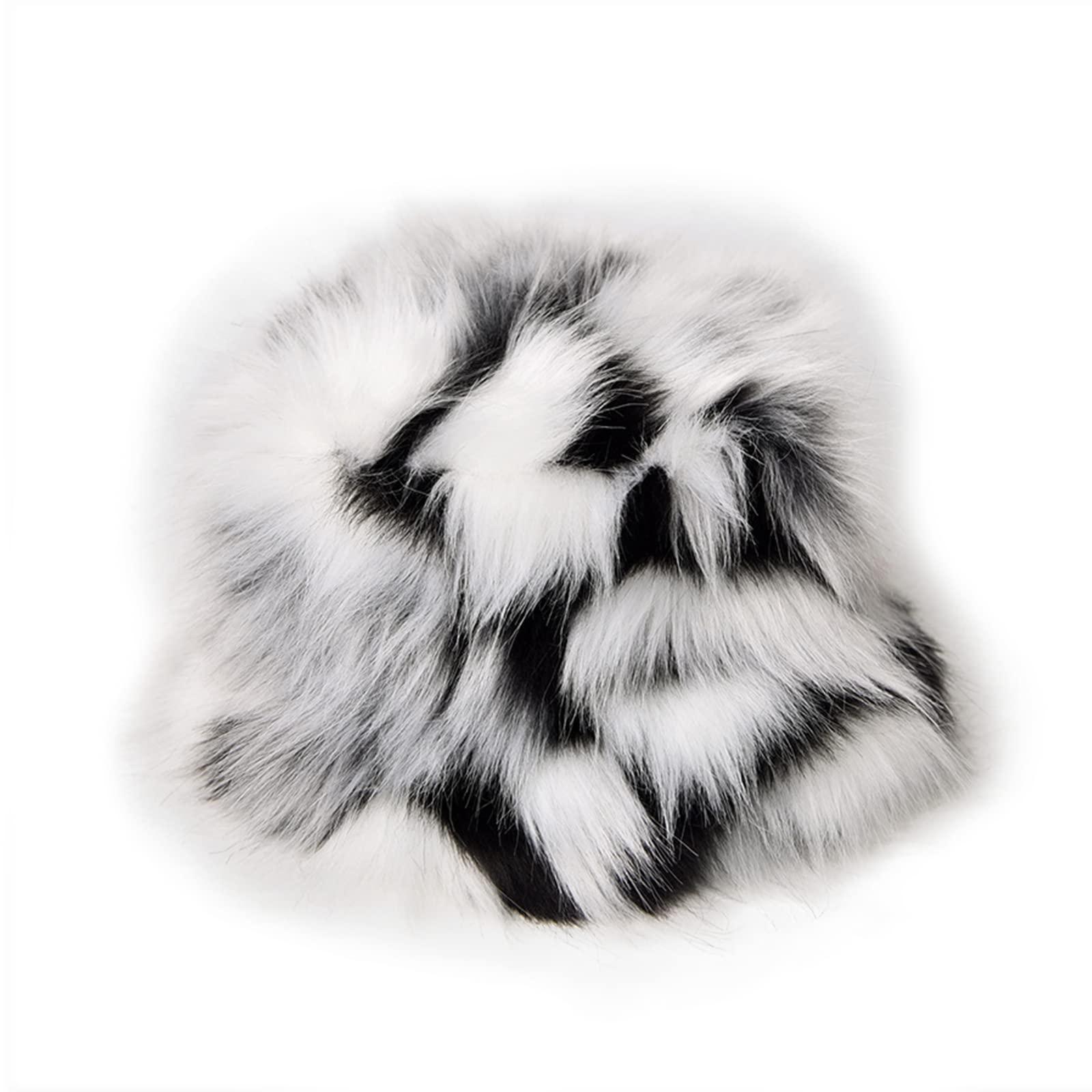 CHIREF Bucket Fuzzy Hat for Women Winter Fluffy Furry Plush Faux Fur Hats Warmer Fisherman Fluffy Wide Brim Hats for Men and Women Multicolor A4