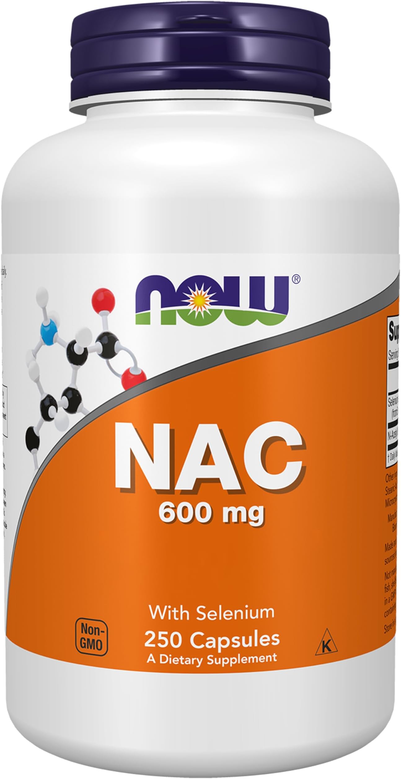 Foods, NAC (N-Acetyl Cysteine), 600mg Depot, Food Supplement, 250 Capsules, Laboratory Tested, Soy Free, Gluten Free, Non GMO