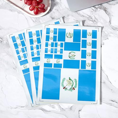 Miniatura 4 de Paquete de 3 calcomanías de bandera de Guatemala, calcomanías reflectantes de vinilo para automóvil, calcomanías impermeables para parachoques de