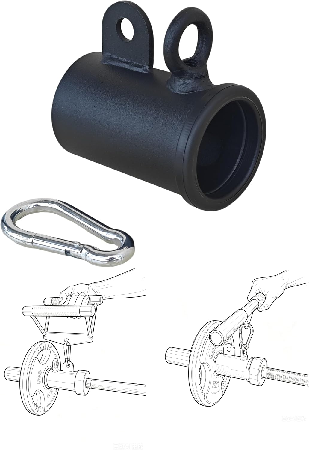 T-Bar Boating Platform, 2-Way 360° Rotary Ring Mine Mount, Fits Olympic T Bar, for Back Muscles, Arms, Full Body Support and Supportive Hardlifting Squats