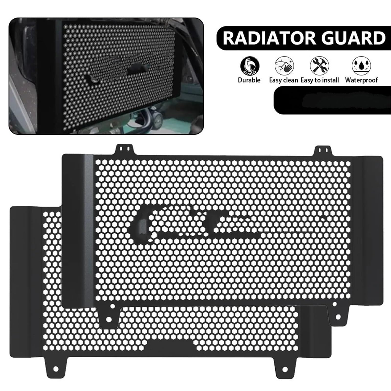 Oil Cooler Guard Chłodnica Protector Osłona Pasuje do Suzuki VSTROM 800DE 2023, 2024 i 2025, osłona chłodnicy, osłona grilla(B V-STROM800DE LOGO)