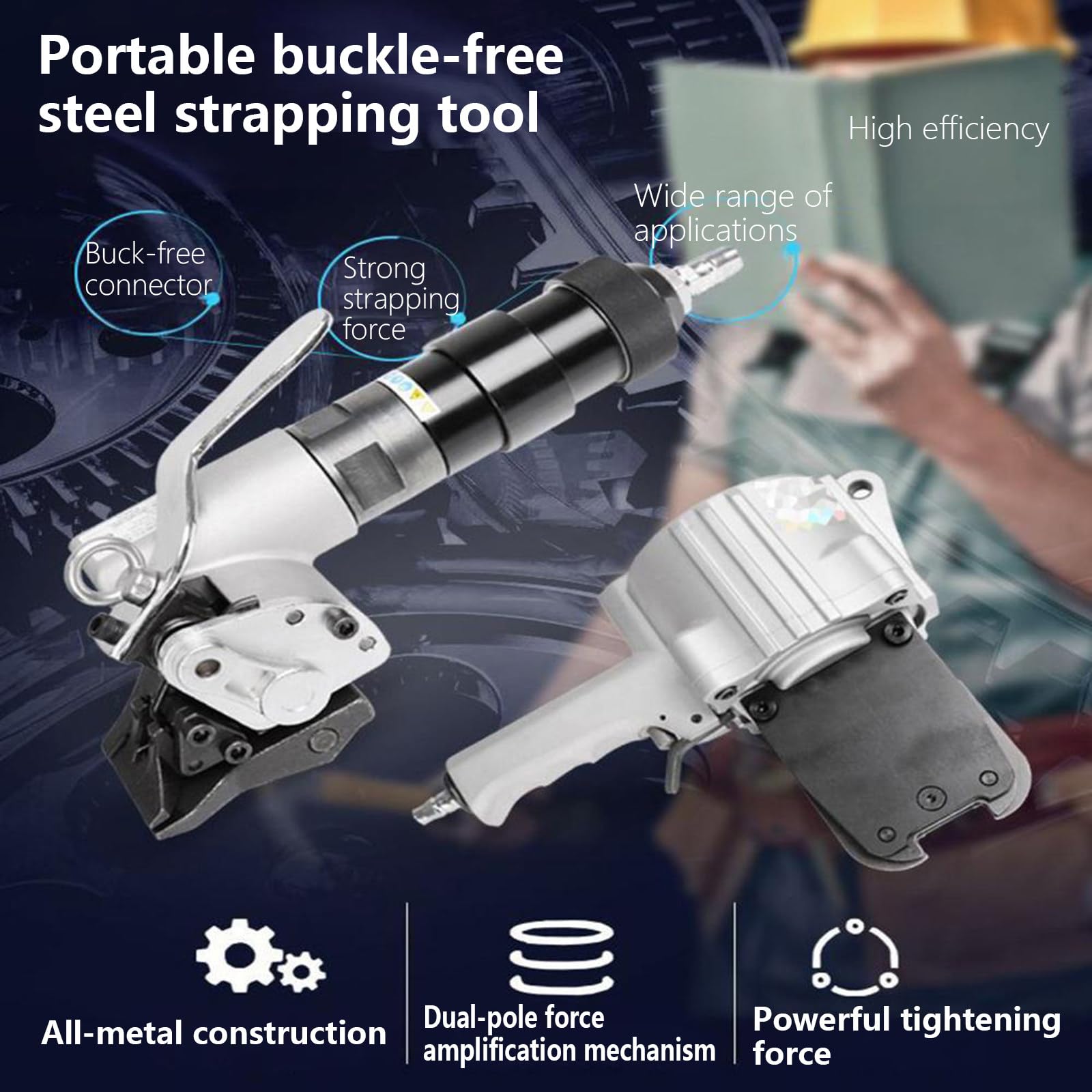 Pneumatyczna maszyna do wiązania stali Heavy Duty Combined Split Banding Tool do pakowania o wysokiej wytrzymałości na rozciąganie