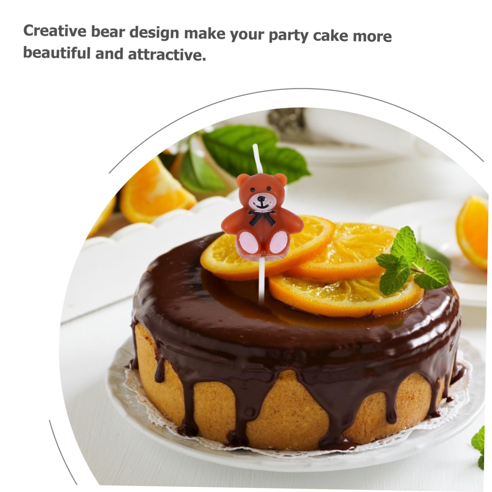 Cabilock 30piezas Velas De Cumpleaños De Cartoon Diseño De Oso para Decoración De Pasteles para Fiestas y Celebraciones