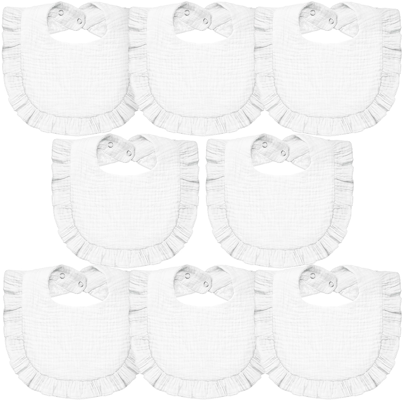 Lictin 8-Pack Muslin Baby Bibs - Bandana Drooling and Teething Bibs, Unisex CottonOEKO-TEX STANDARD 100