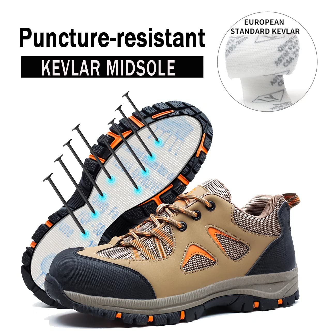 Scarpe Antinfortunistiche Uomo Donna Scarpe da Lavoro con Punta in Acciaio Leggere Comodo Sportive di Sicurezza Scarpe