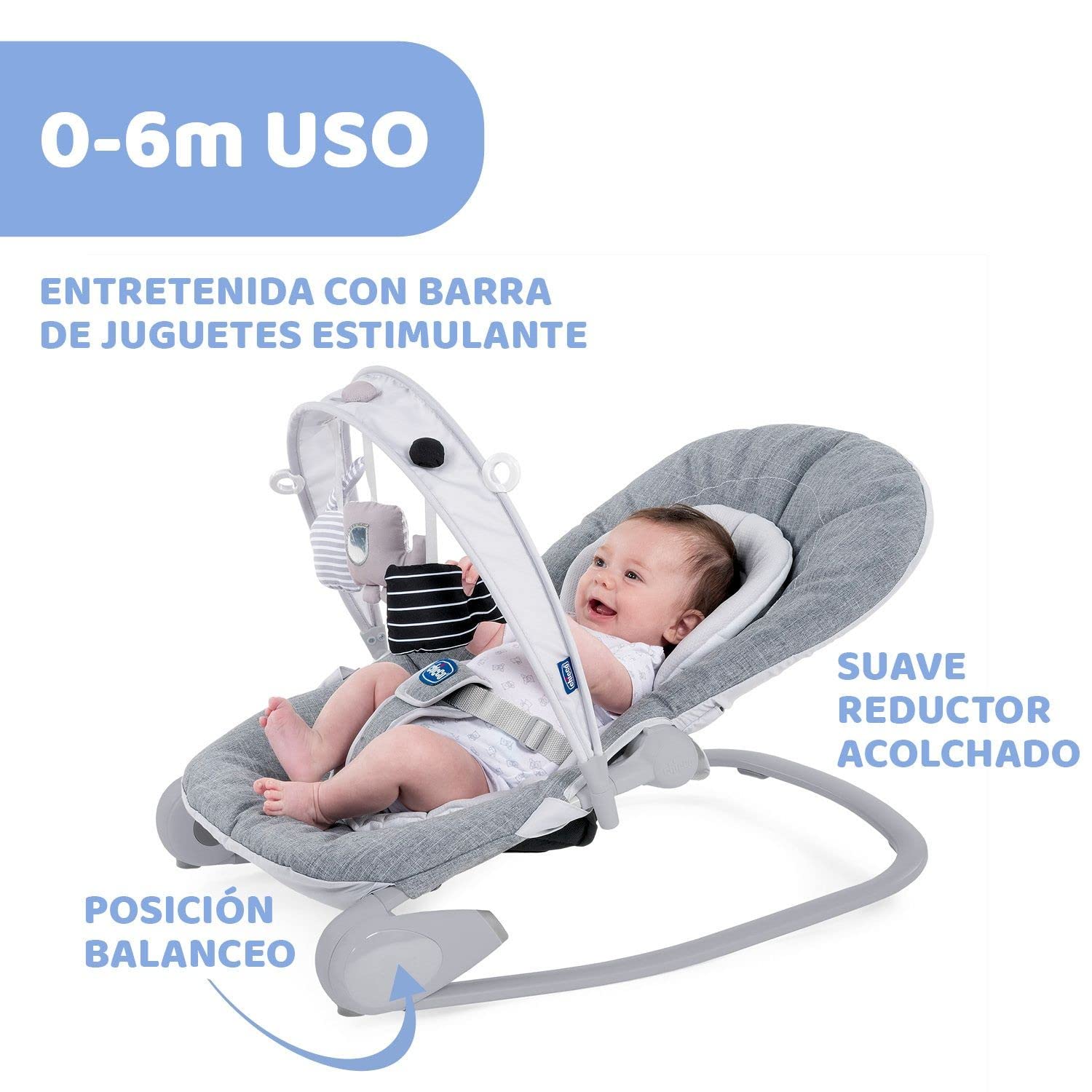 Kinder-& Babymarkt ️Chicco Hoopci Babywippe Für Babys Von Der Geburt Bis 18 Kg Feste Oder Wippende Position Mit Spielstange Verstellbare Rueckenlehne Und Kissen Zum 2