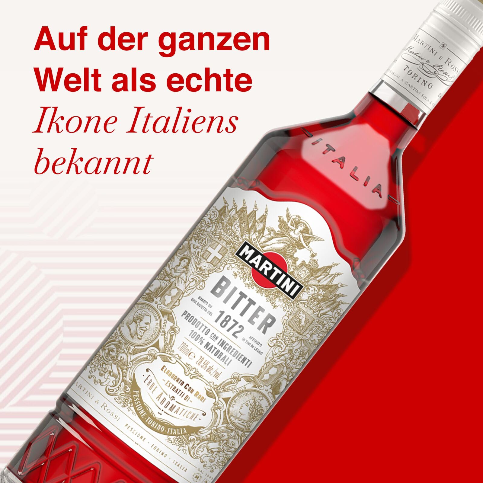 MARTINI Riserva Speciale Bitter Aperitif, Likör angereichert mit drei seltenen Botanicals, 28,5% vol., 70cl / 700ml