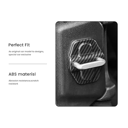 Miniatura 6 de Voodonala Funda de bloqueo de puerta JL para Jeep Wrangler JL JLU 2018-2021, para Jeep Gladiator JT 2020 2021, accesorios exteriores ABS, paquete de