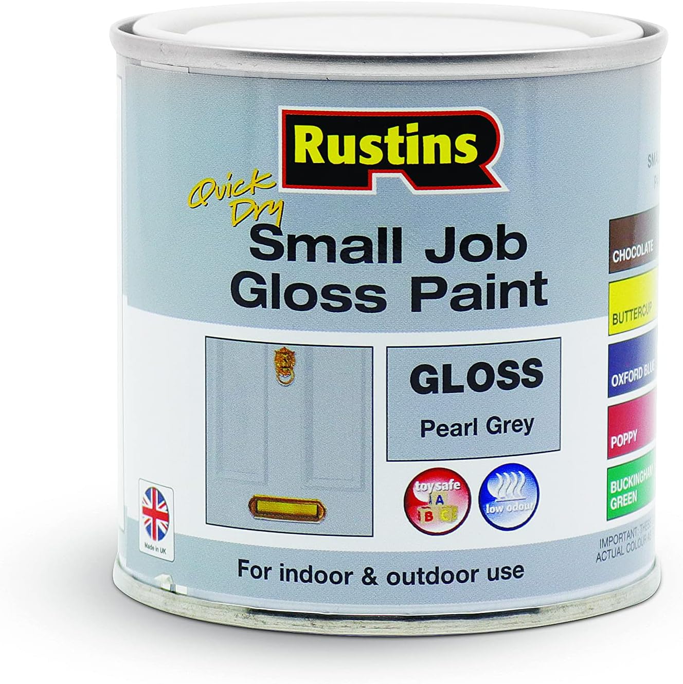 RUSTINS Small Job Gloss Paint Pearl Grey 250ml