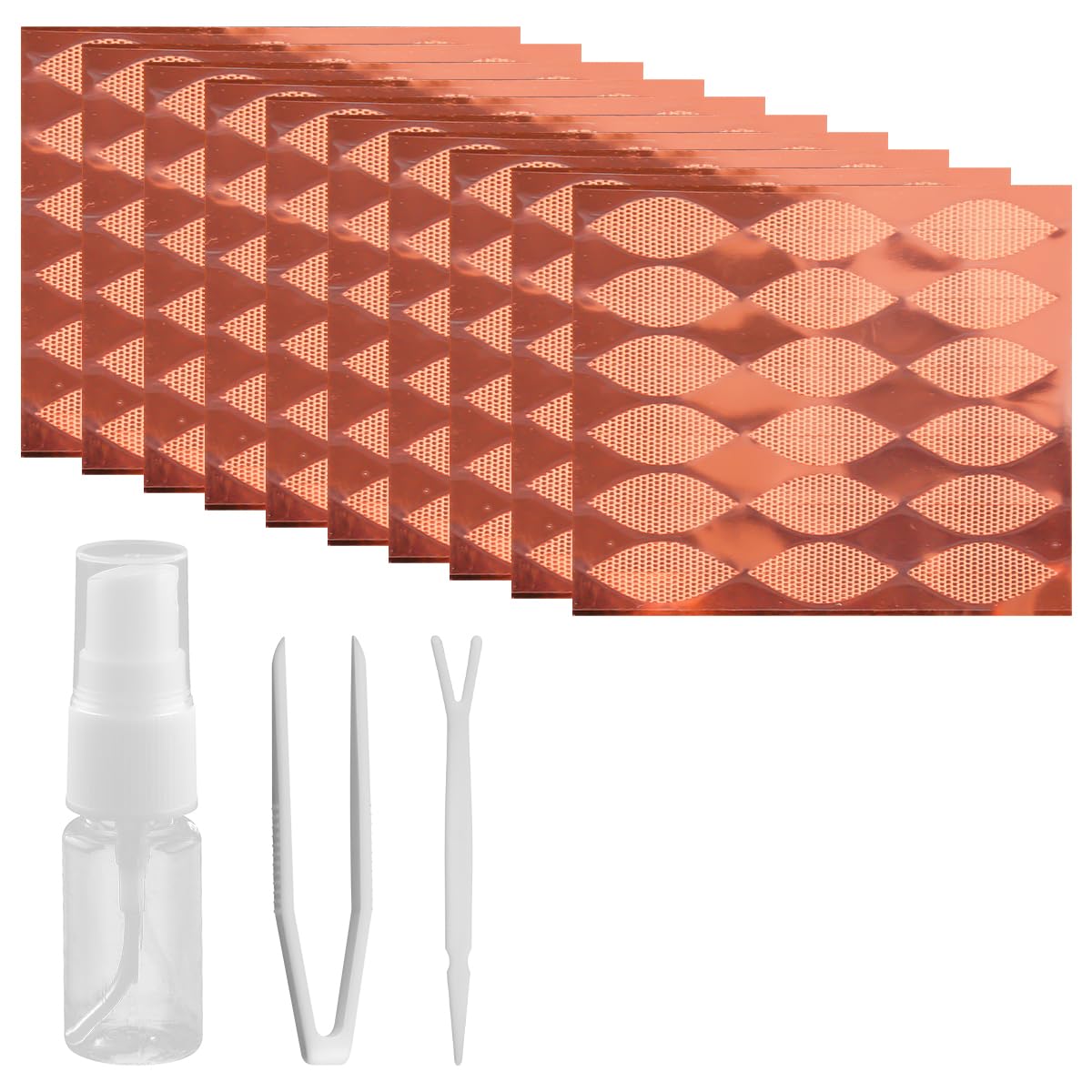 Thyonta Extra Large Lace Eyelid Sticker Set Wider Half-Moon Eyelid Stickers with Tweezers Spray Bottle Designed for WOMEN and GIRLS Make-up