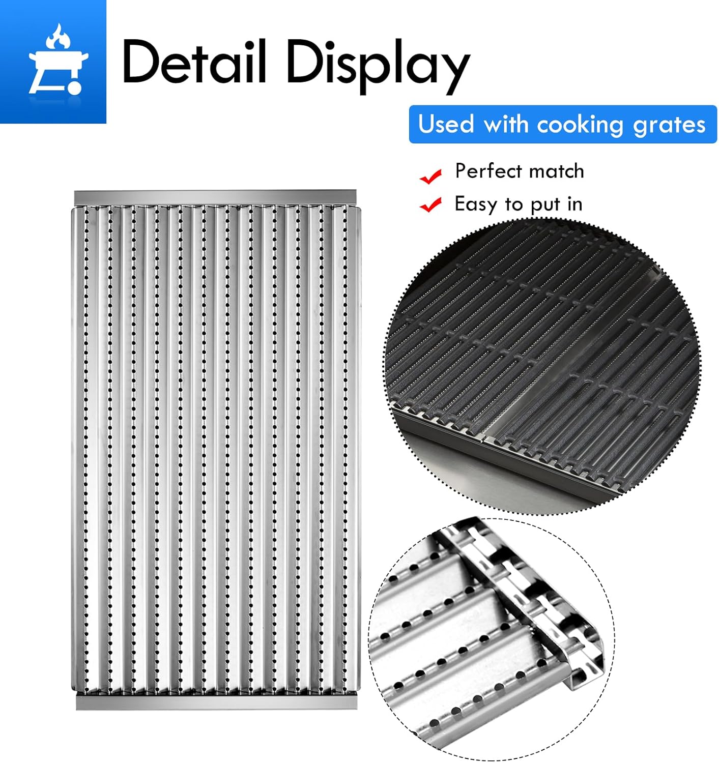 463642316 Grill Grates Infrared Emitter Replacement Parts for Charbroil 2 Burner Commercial Tru Infrared Cooking Grate 463644220 463675016 463632520 463245518 Grates Emitter Plates