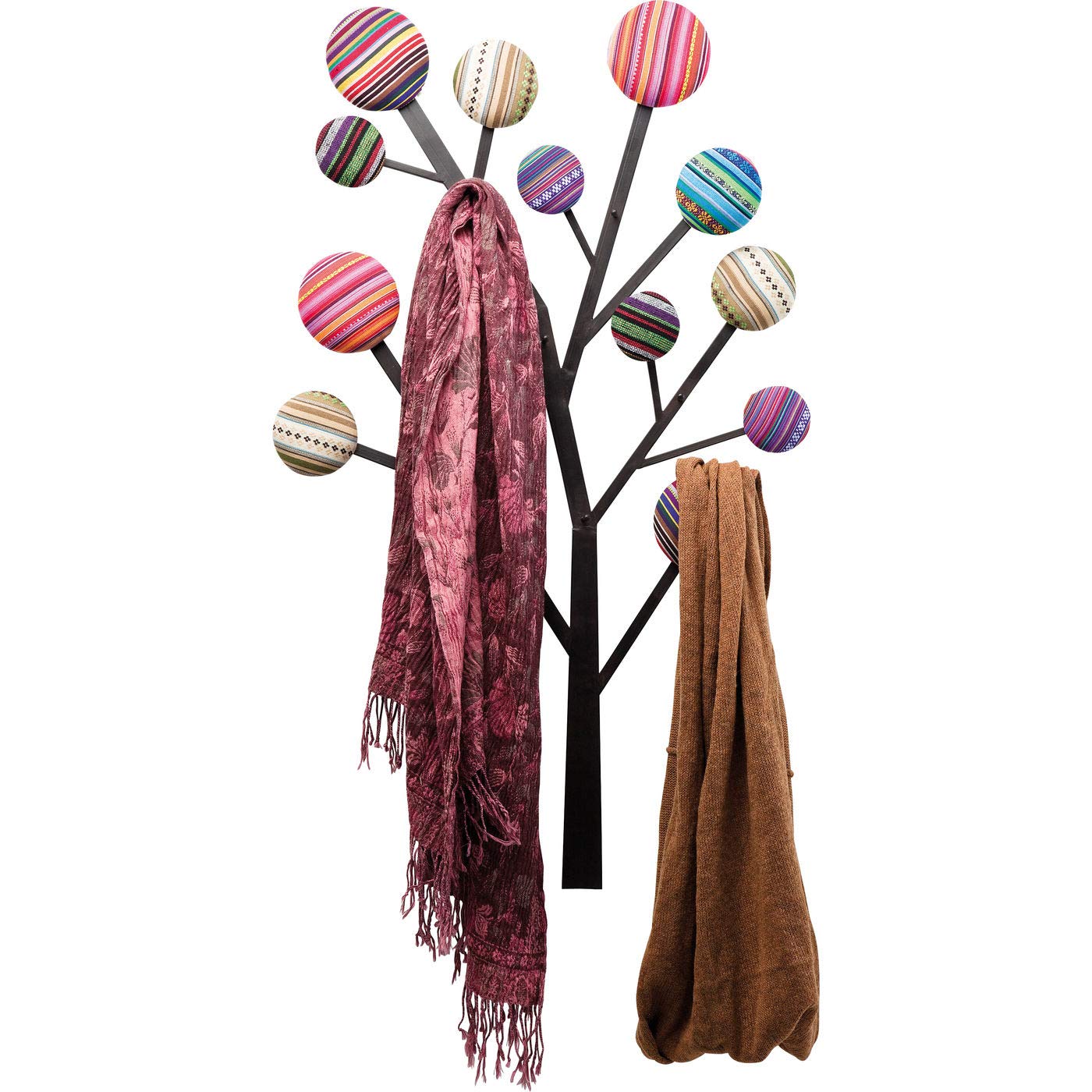 Kare Design Wandgarderobe Bubble Tree, Mehrafrbig, 111x65x7 cm, Garderobenleiste, mit 6 Haken, Baum Motiv, Stahl Gestell, Eingangsbereich