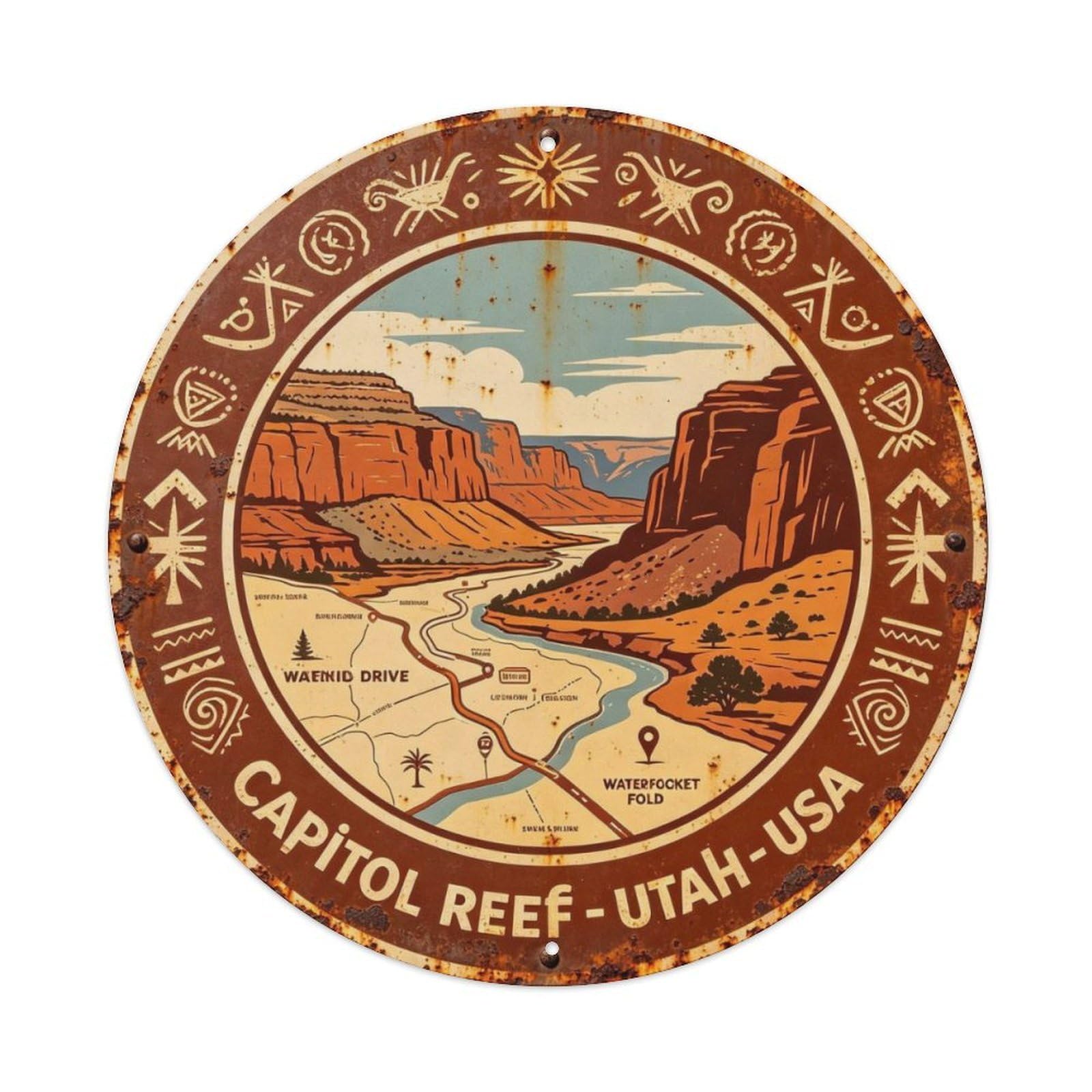 Capitol Reef - Utah Metal Tin Sign Plaque