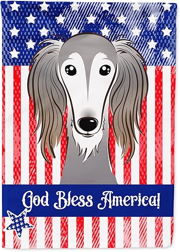 Vista 395 de Caroline's Treasures BB2171GF American Flag and Border Collie Garden Flag Mailbox Flag Decorative Yard Flag Banner Outside Patio Artwork Yard Flower