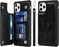 Vista 12 de Cavor Fundas tipo cartera con tarjetero para iPhone 11 Pro Max, funda para iPhone 11 Pro Max para mujeres y hombres, funda de teléfono con soporte