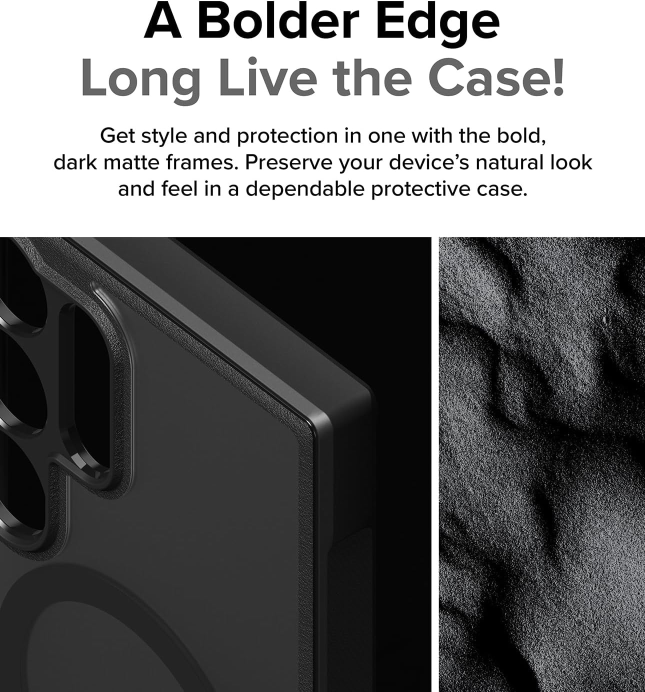 Ringke Fusion Bold [Compatible with MagSafe] Designed for Samsung Galaxy S24 Ultra Case, Enhanced Grip Technology Prevents Accidental Drops Non-Slip Anti-Yellowing Phone Cover - Magnetic Matte Black