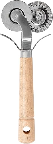 Fante del Primo Daniele ampliable 5-wheel cortador de masa de acero inoxidable Marrón