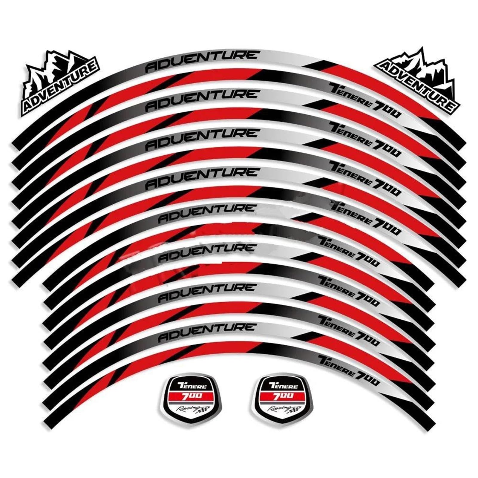 Reflective Motorcycle Accessories Wheel Stickers Decals Rim Stripe Tape for Yamaha TENERE 700 Tenere700 XTZ Decorative(Color3)