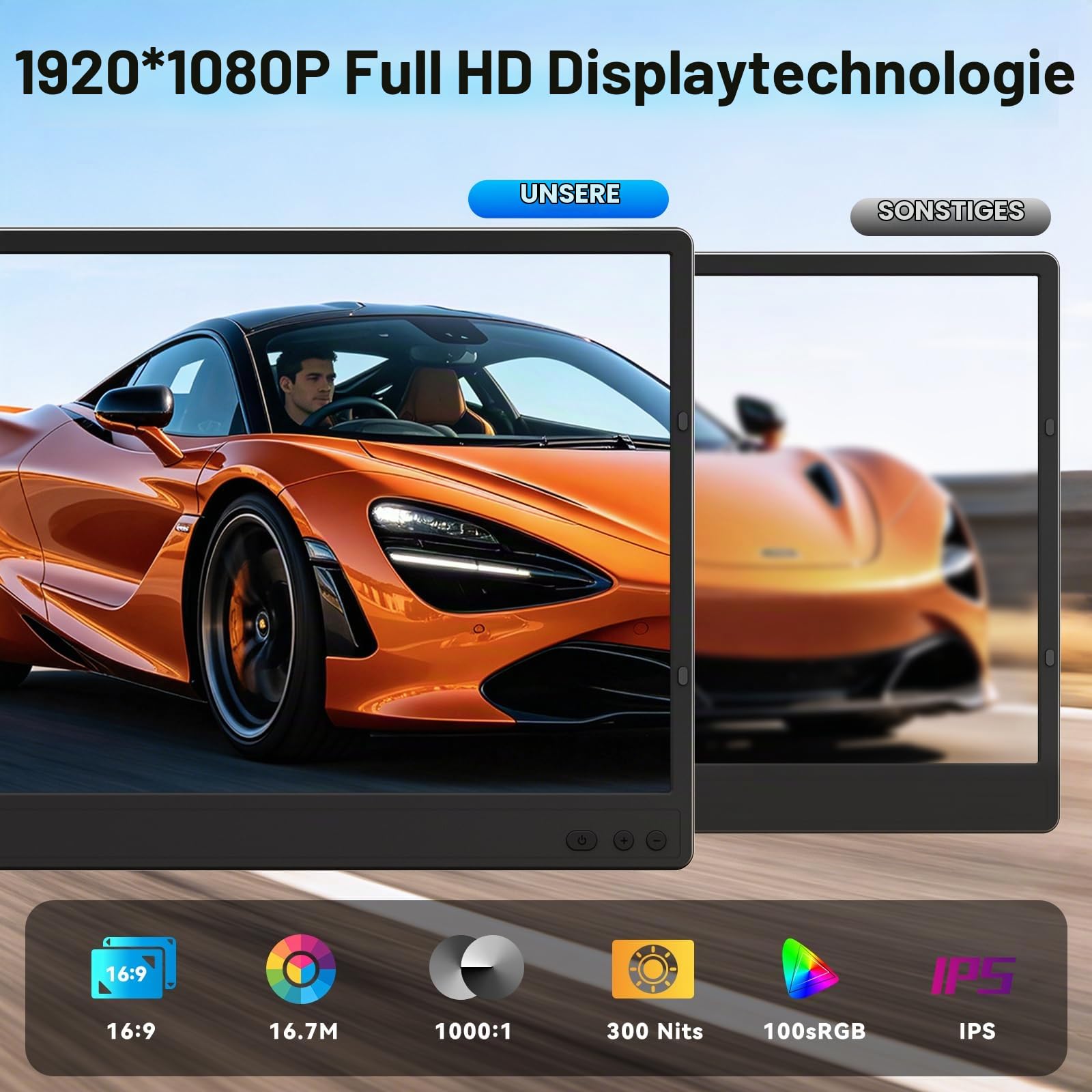 KEFEYA 14” Laptop Bildschirm Erweiterung FHD 1080P IPS Dual Screen Extender Laptop Monitor Erweiterung für Laptop 13"-17,3" mit USB-C/HDMI Plug & Play für Windows/Mac/Android/Switch /PS5