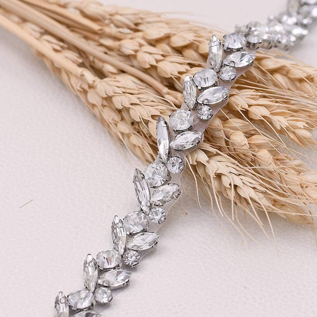 HONGMEI Crystal Bridal Belt Shiny Rhinestone Wedding Dress Sash for Bride Bridesmaids - Image 2