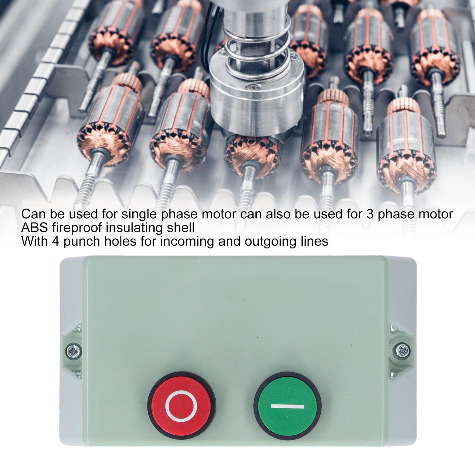STARTER Moteur MAGNÉTIQUE MAGNÉTIQUE IP55 Puissant pour les Moteurs à Phase de Phase 400 V, Interrupteur de Moteur pour les Compresseurs D'air, Applications en Eau