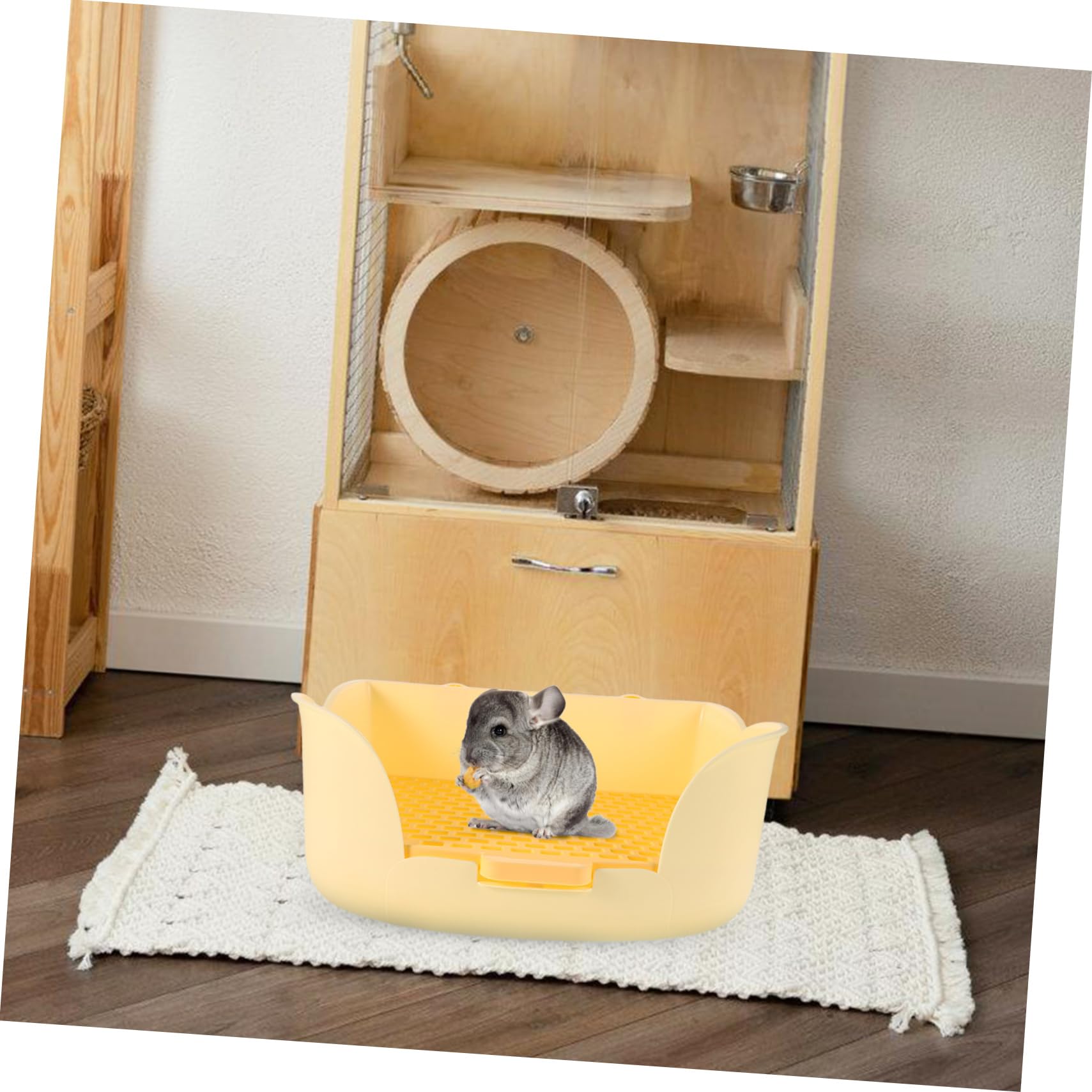 Toyvian Large Rabbit Litter Box for Small Animals Versatile Bunny Potty Trainer with Efficient Waste Separation for Guinea Pigs Ferrets and Chinchillas Encourages Cleanliness and Behavior - image 7
