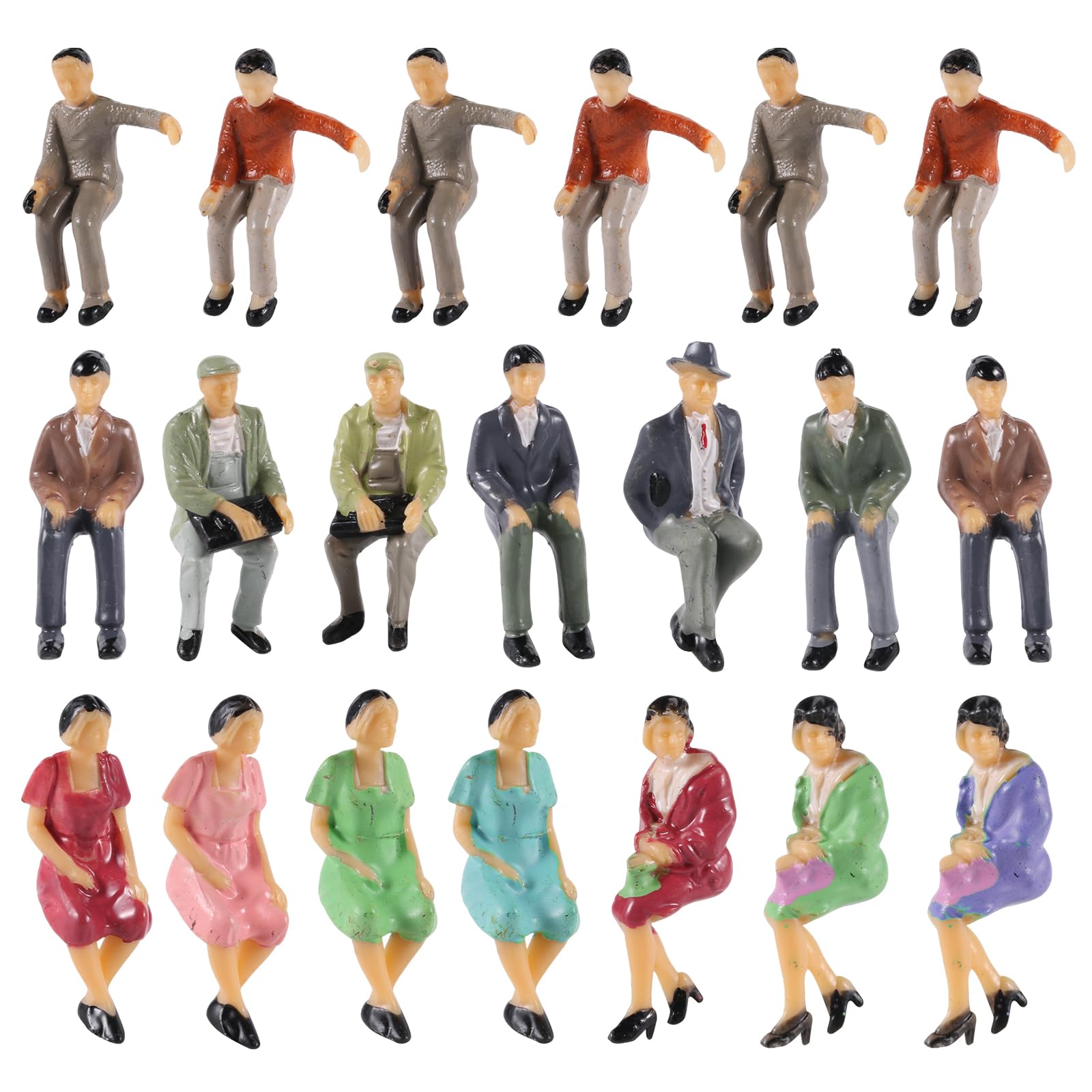 Figurines miniatures 1:30 pour remplacer les personnages blancs et animer vos projets de gare