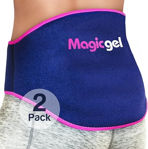 Magic Gel 2 paquetes de hielo para aliviar el dolor de espalda baja y migraña morado