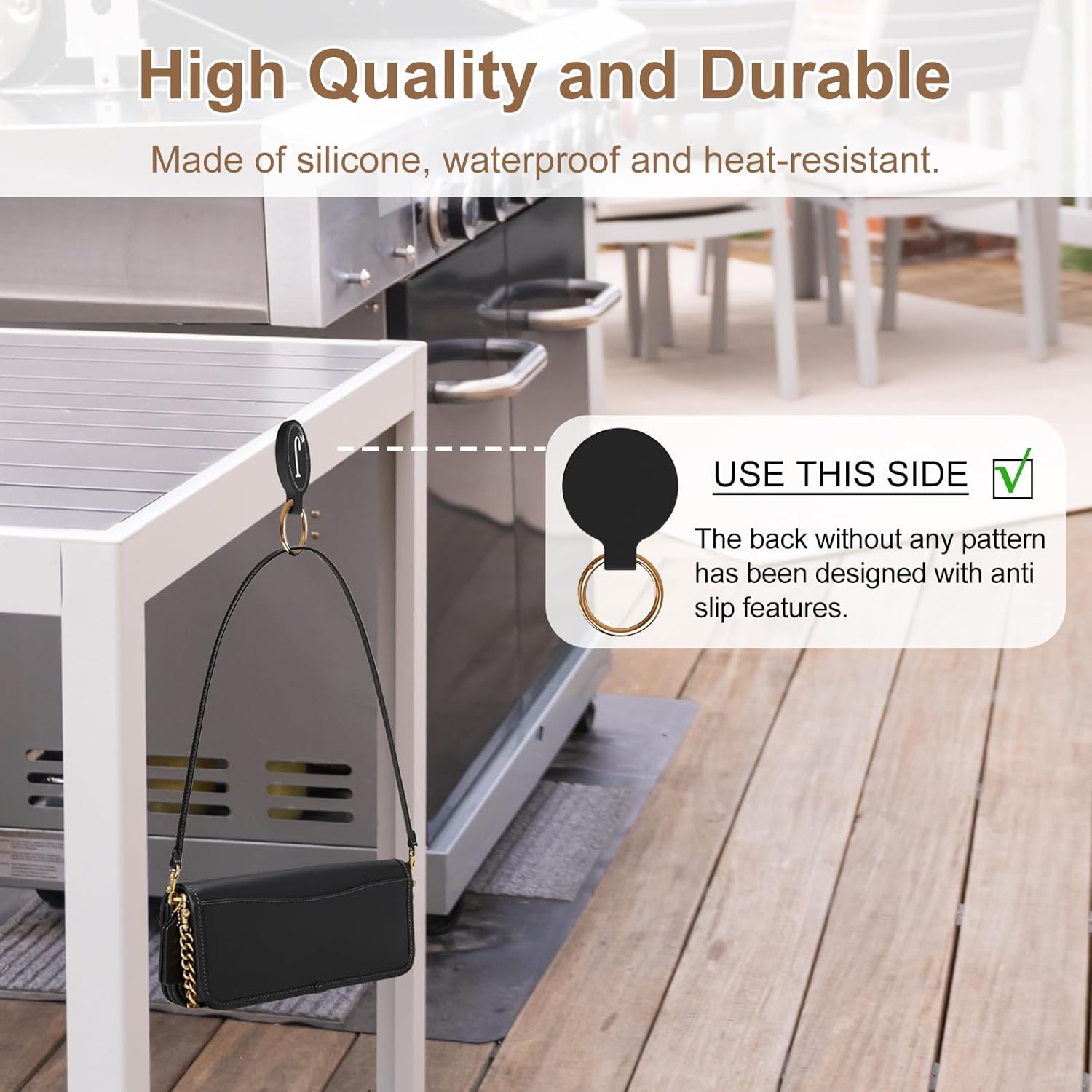 Magnetic Purse Holder - Handbag Hanger with Strong Magnetism, Beautiful Lily Hook for Women, Valentine's Day Gift, Suitable for Table, Locker Room, Restroom - Image 4