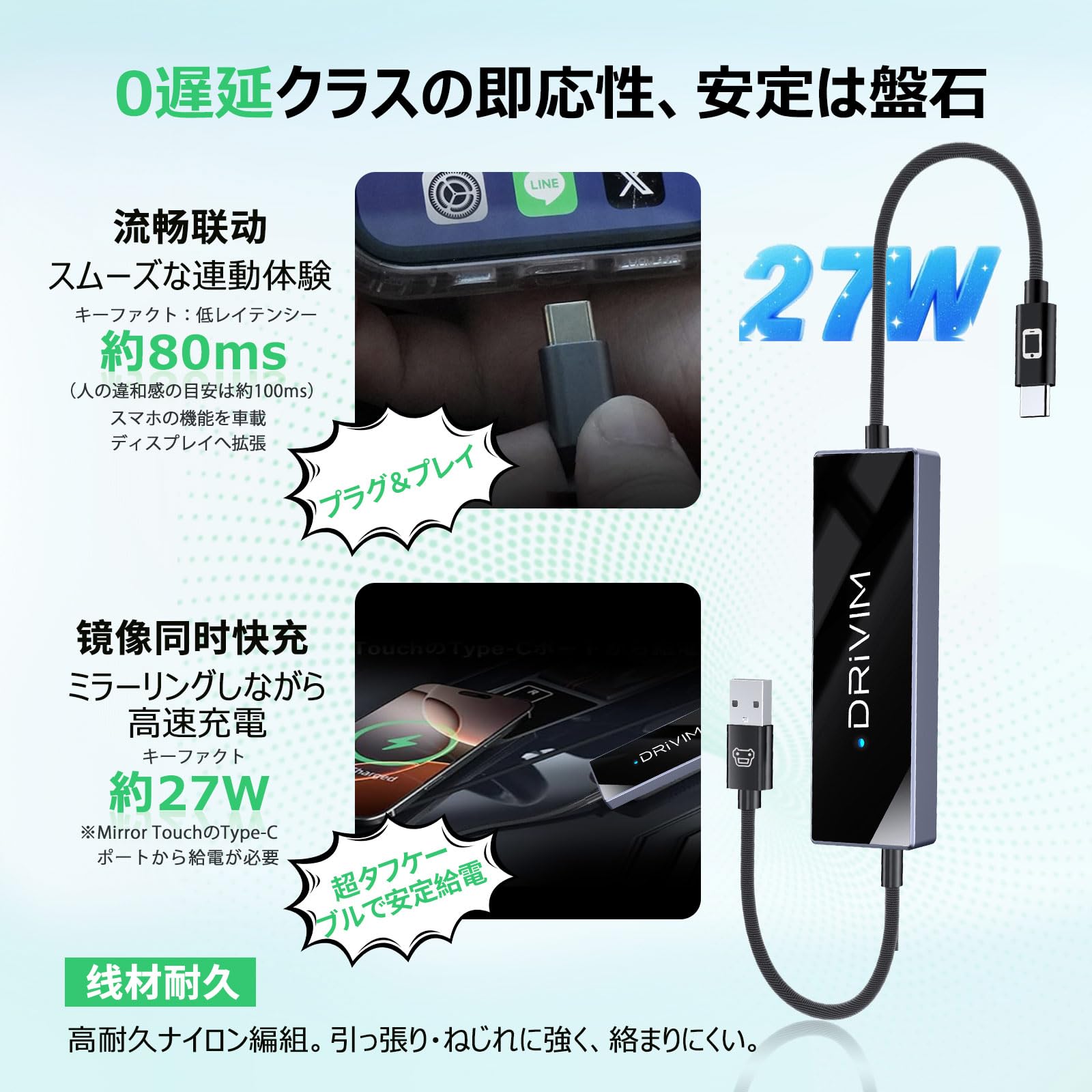 Amazon.co.jp: DRIVIM Mirror Touch ミラータッチ スマホ画面を
