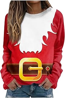 VVNHJA Christmas Shirts for Women Sweatshirt Women Xmas Buffalo Plaid Tree Color Block Christmas Print Long Sleeve Top Shirts Family Christmas Sweatshirts Christmas Sweatshirt For Women