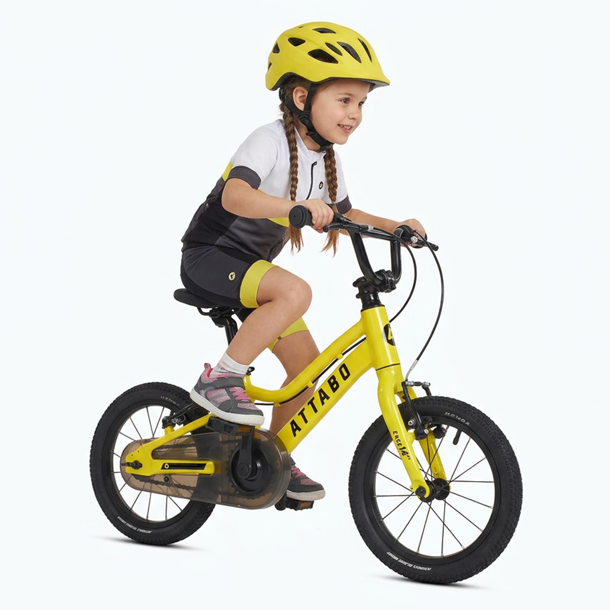 ATTABO Ease 16 Zoll Kinderfahrrad leicht 7,3 kg | 6061-Aluminiumrahmen, Kenda-Reifen, TEKTRO V-Brakes und Schnellspanner am Sattel für Alltag und erste Touren