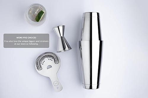 Miniatura 6 de Juego de cocteleras Boston profesionales de alta calidad, cocteleras de acero inoxidable 304 con peso de 18 onzas para camareros, herramientas de