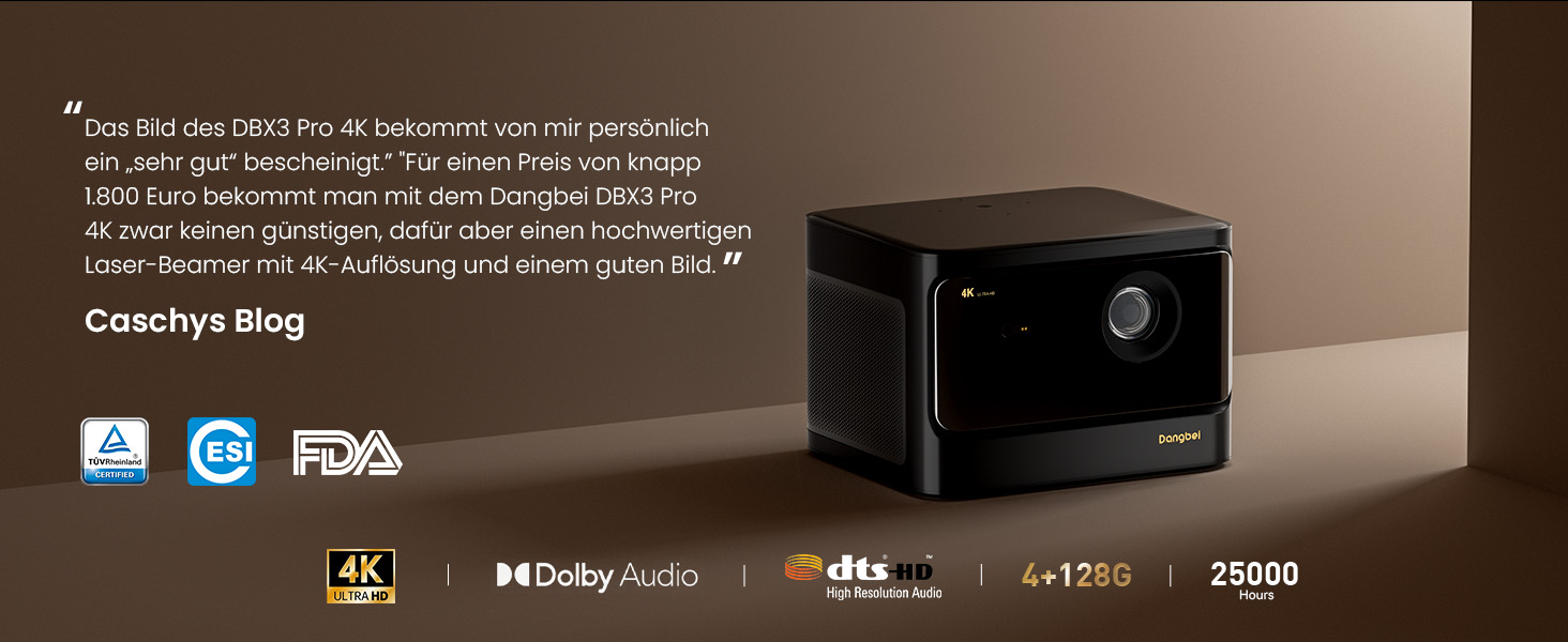 H*i様 Dangbei DBX3-Pro Dangbei DBX3 Pro 4k Beamer, 1800 ISO Lumen, Beamer 4K