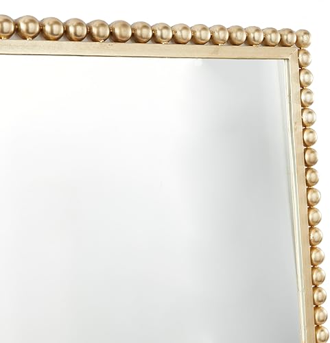 Miniatura 2 de CosmoLiving by Cosmopolitan Espejo de pared de metal para habitación, espejo de entrada con detalles de cuentas, espejo montado en la pared 24 x 1 x