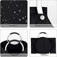 Vista 4 de Dalykate - Cesta de lavandería plegable de tela Oxford de 82 litros con asas para ropa, plegable y resistente al agua, cesta de ropa sucia