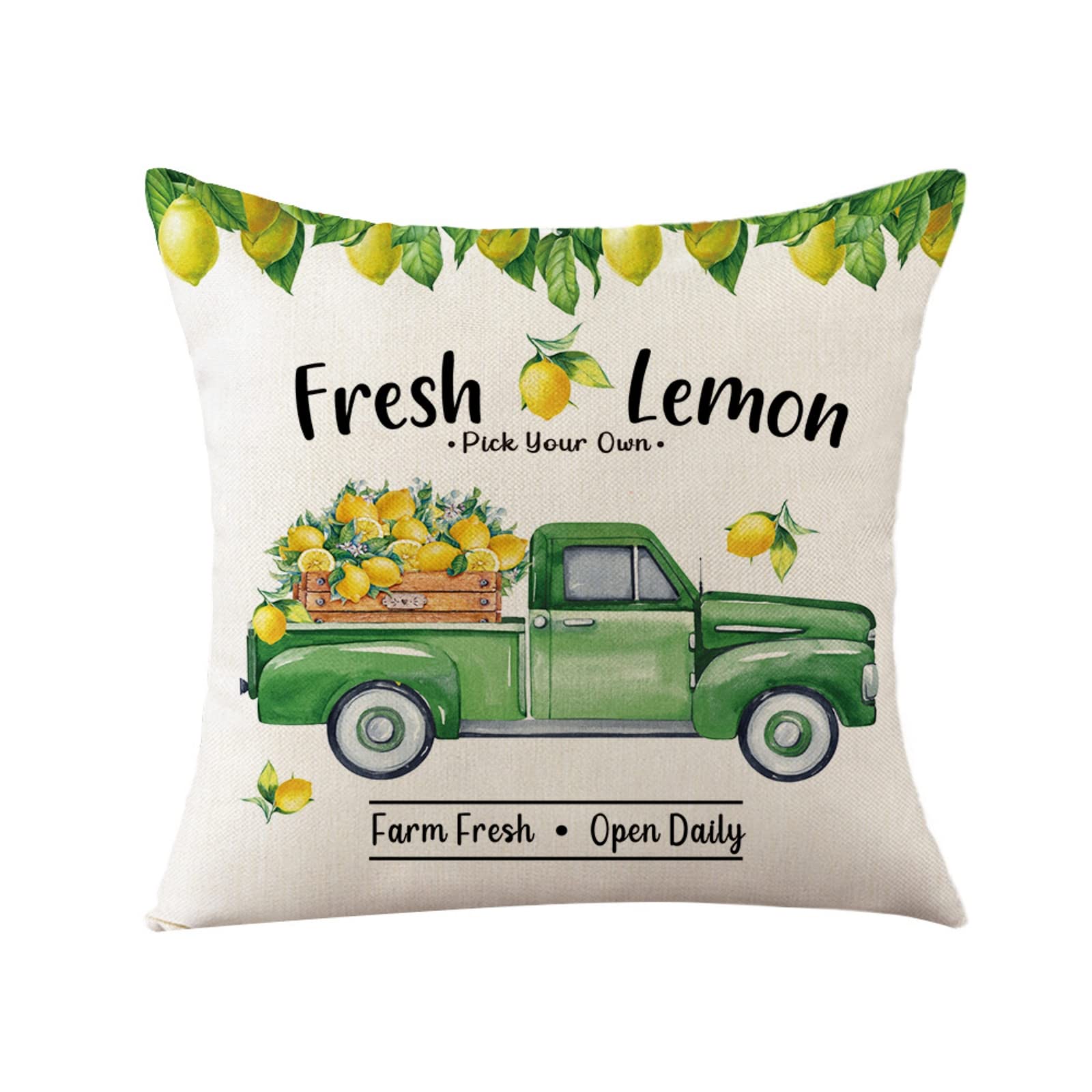 Sofa Fundas Cojines 55x55 Pack de 4 Cuadrado,Funda de Almohada Lino con Cremallera Invisible,Funda de Cojín Decoración para Hogar Sala Cama Jardín Silla Coche-LimóN