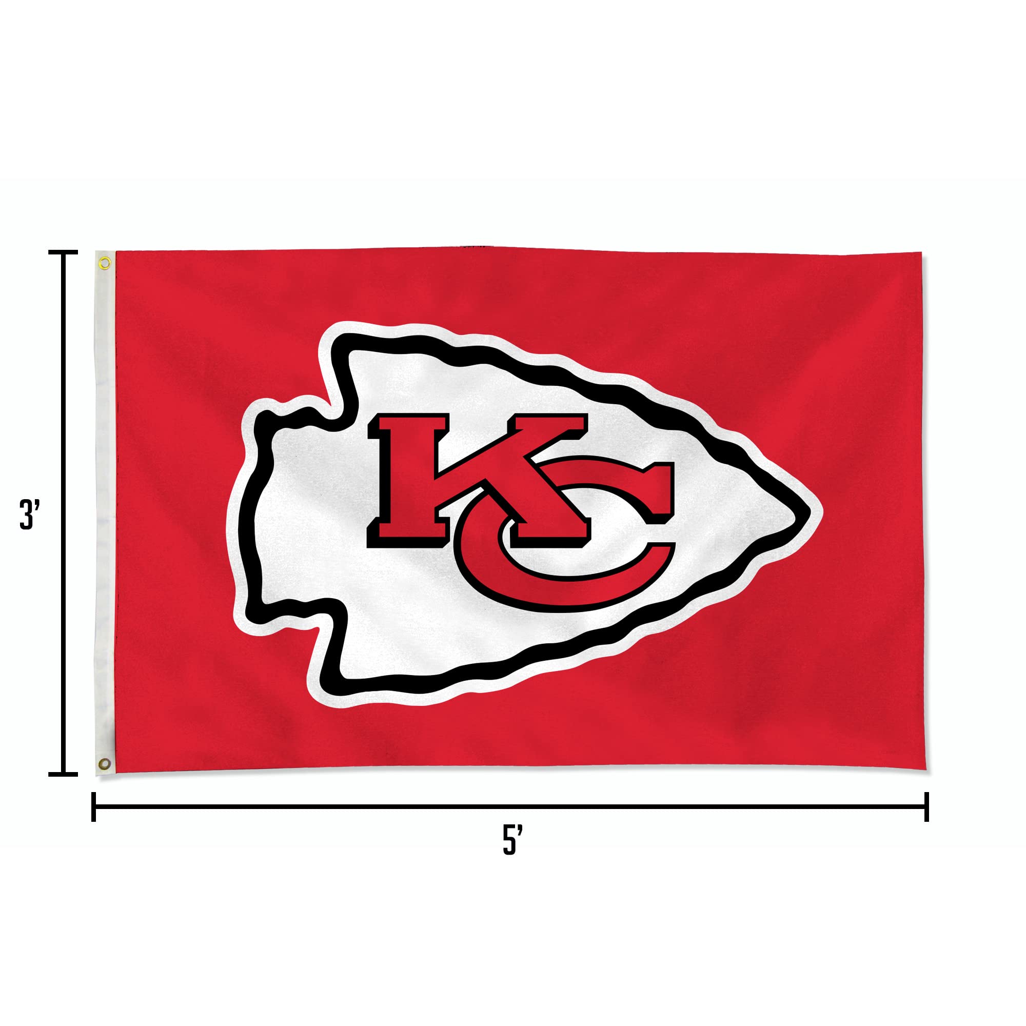 Rico Industries Drapeau de la NFL pour intérieur ou extérieur, décoration d'intérieur, Standard, bannière à Simple Face, 91 x 152 cm