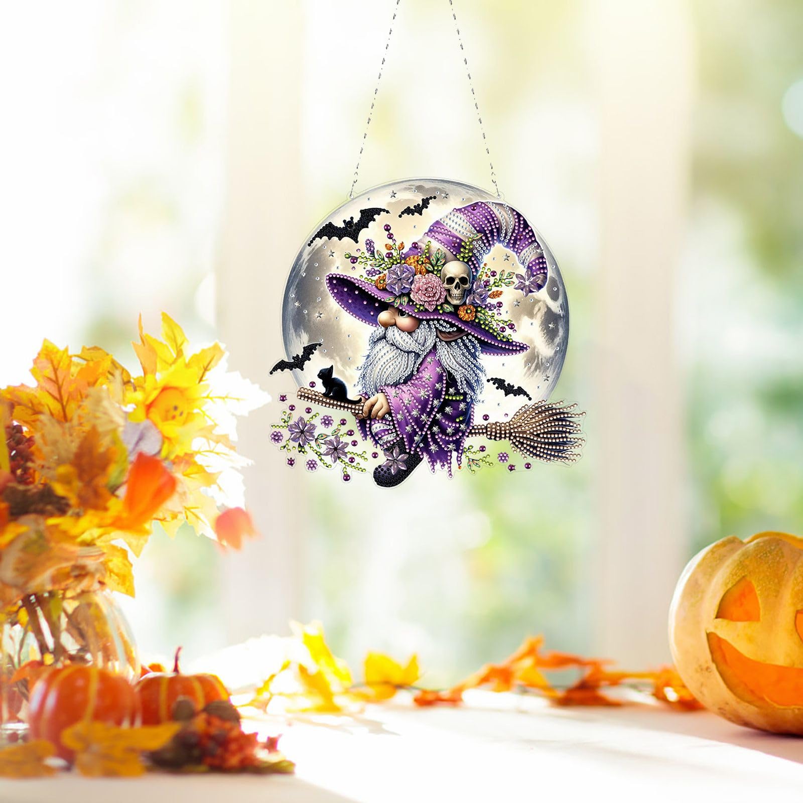 EJ.life Peinture Diamant Crâne D'Halloween DIY Peinture Diamant