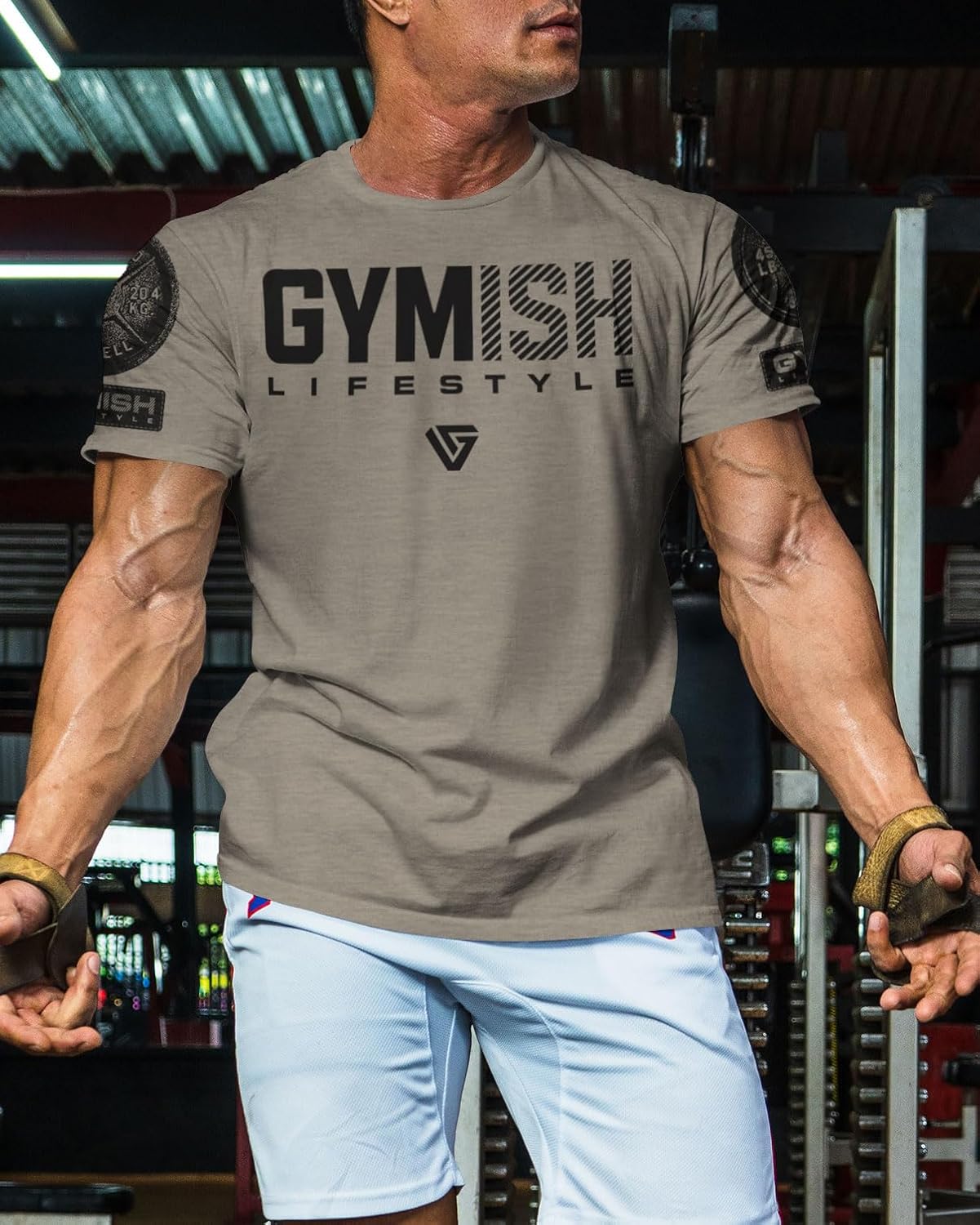 Gymish Workout Shirts for Men V2, Motivational Gym Lifting T-Shirt