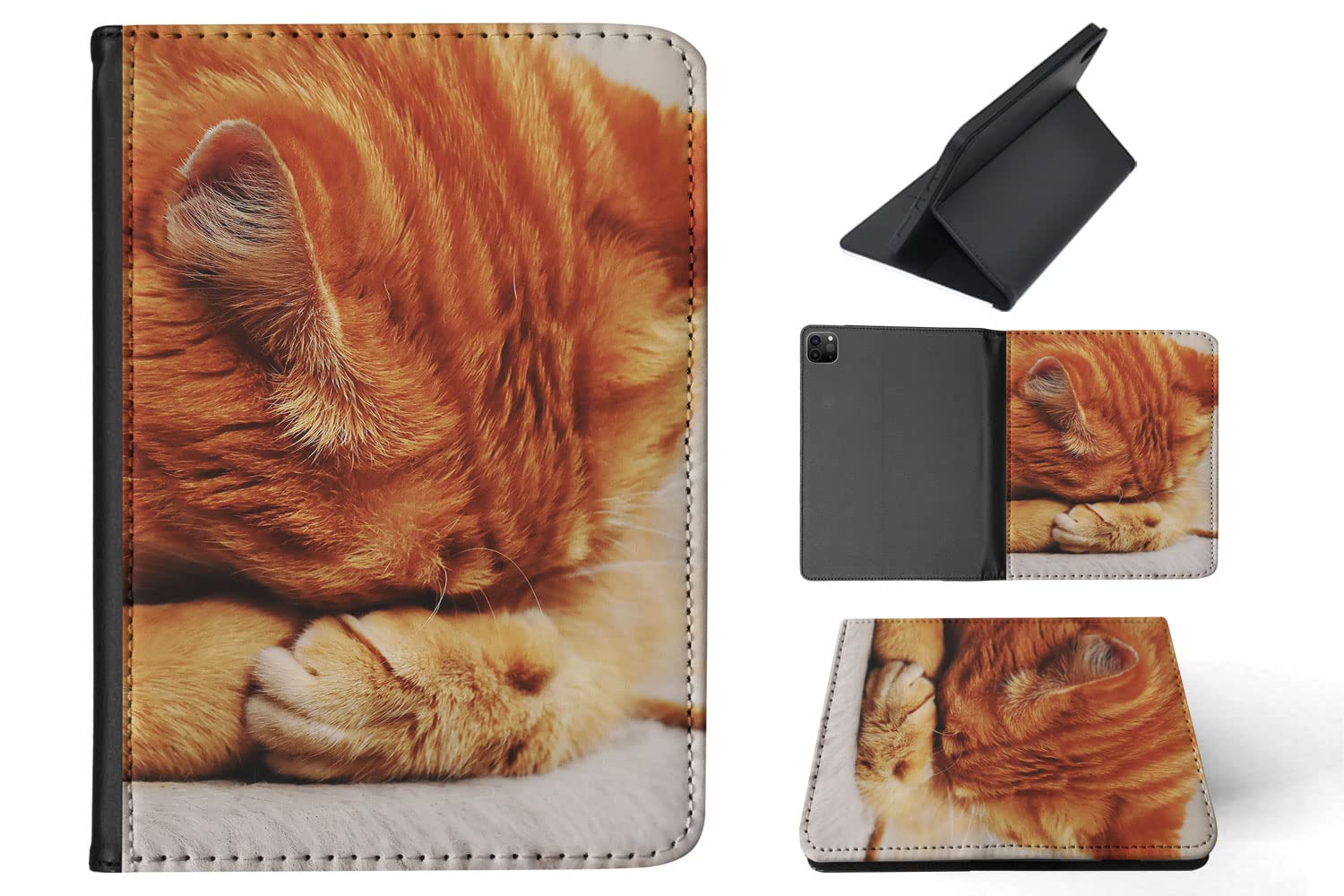 Adorable CAT Kitten Feline #44 FLIP Tablet CASE Cover for Apple