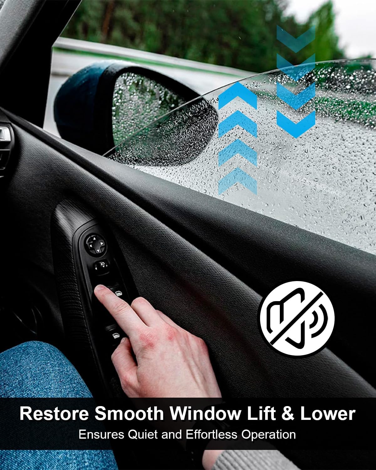 S2000 Window Regulator Repair Kit Front Right Passenger RH Side Fit for Honda S2000 AP1 AP2 2000-2009, Replace BWR5573 72210-S2A-G02 72210S2AG02, with Cable and Pulley Hardware