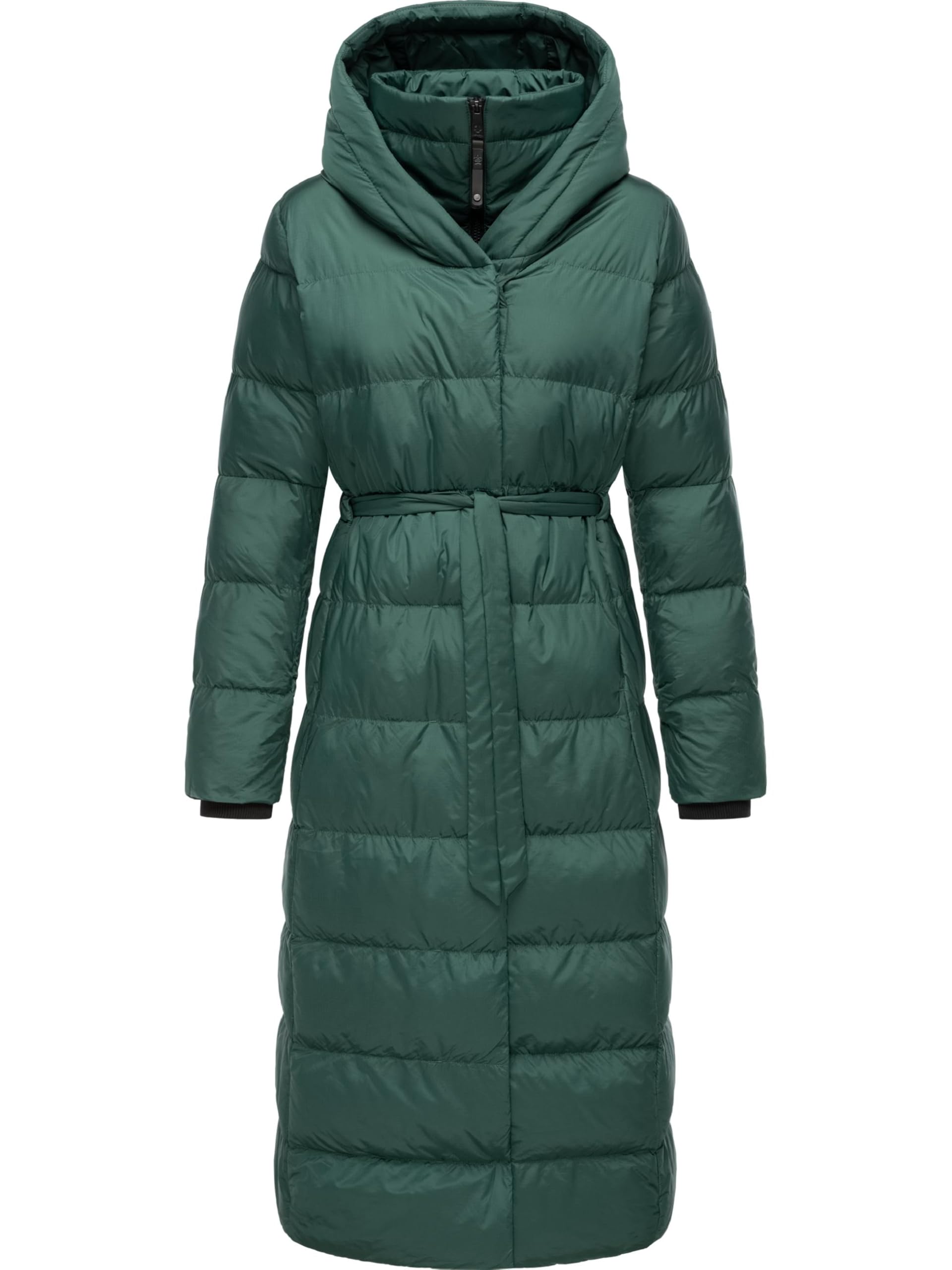 Ragwear Women's Forest Green Niara Winter Coat Warm Quilted Coat Long With Hood Youmodo Xs-3Xl, S